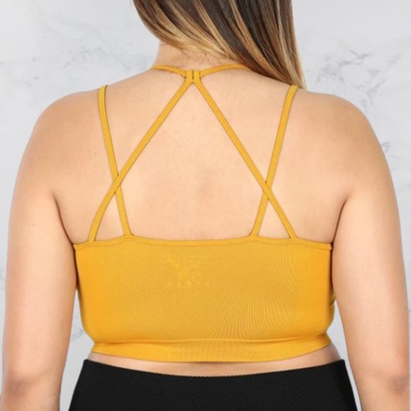 Fired Brick High Neck Lace Bralette - Picture 5 of 6